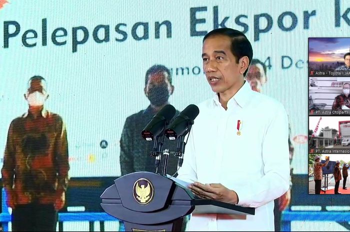 Pelepasan ekspor dilakukan simbolis, yang dipimpin oleh Presiden Republik Indonesia Joko Widodo, virtual dari Istana Negara (4/12/2020)