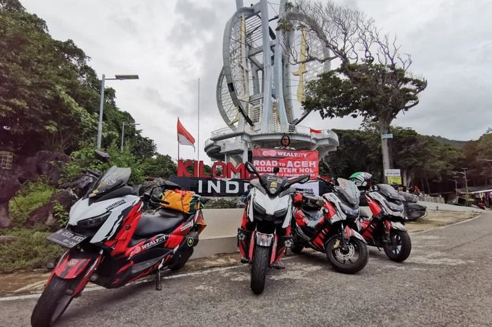 Acara Road to Aceh Kilometer Nol untuk pengetesan oli mesin motor Wealthy Vigorous 