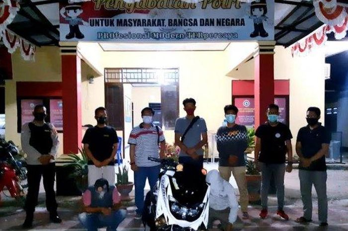 Yamaha NMAX yang jadi bukti pencurian usai disita dari dua penadah motor curian di Patimpeng, Bone, Sulawesi Selatan