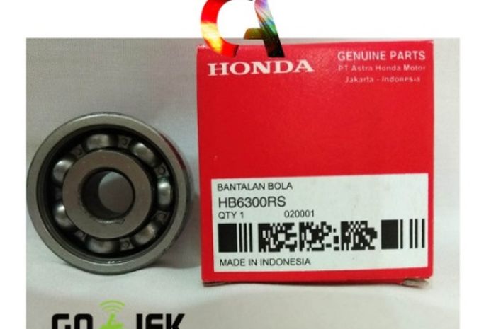 Bearing 6300 Honda salah satu produk yang dijual Clara Autoparts