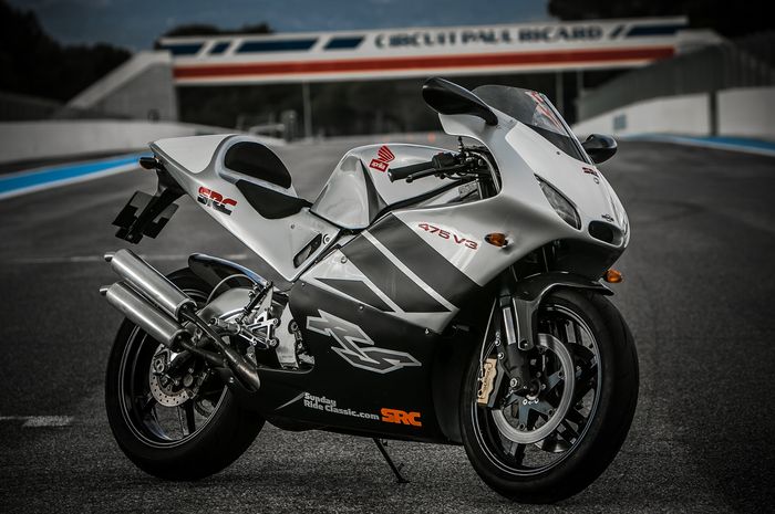 SRC 475 V3, sportbike modern bermesin Honda NSR 400 dan sasis Aprilia RS250