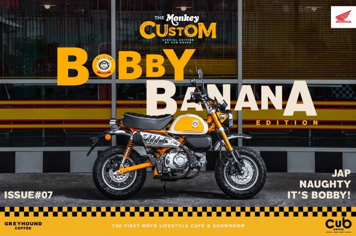 Honda Monkey Bobby Banana Edition yang diluncurkan oleh CUB House bersama AP Honda Thailand.