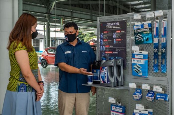 Suku cadang Suzuki tersedia di bengkel resmi
