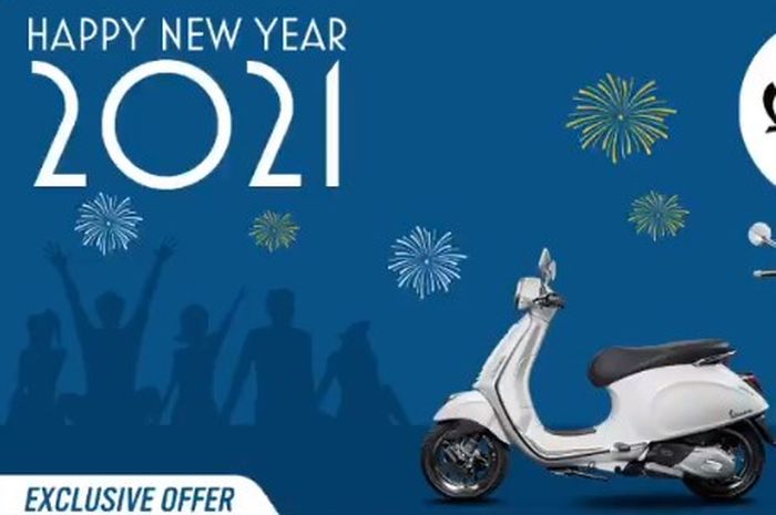 promo awal tahun 2021 untuk konsumen yang membeli skutik Vespa baru.