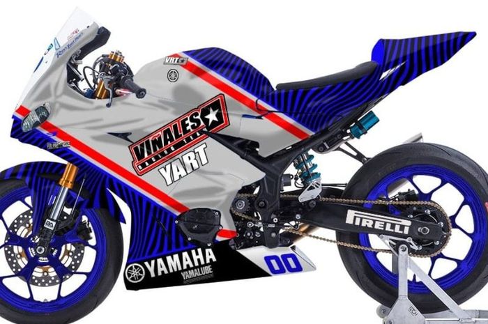Ilustrasi livery tim ayah Maverick Vinales