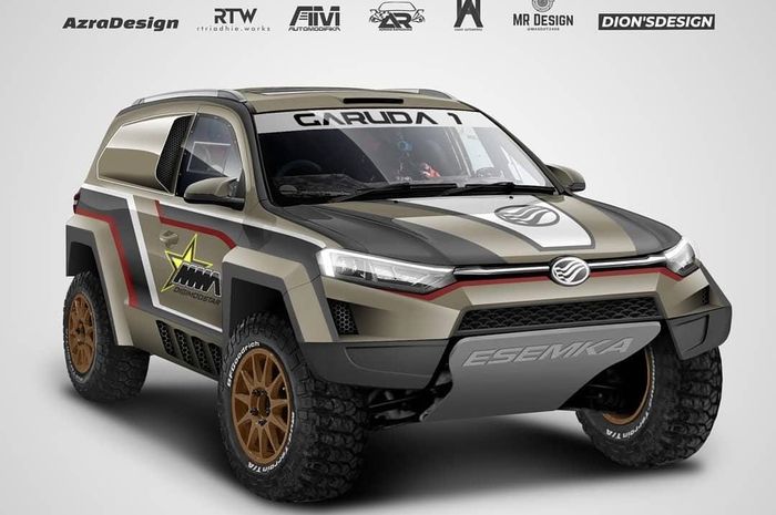 Esemka Garuda 1 kena modifikasi digital bertema Dakar Rally