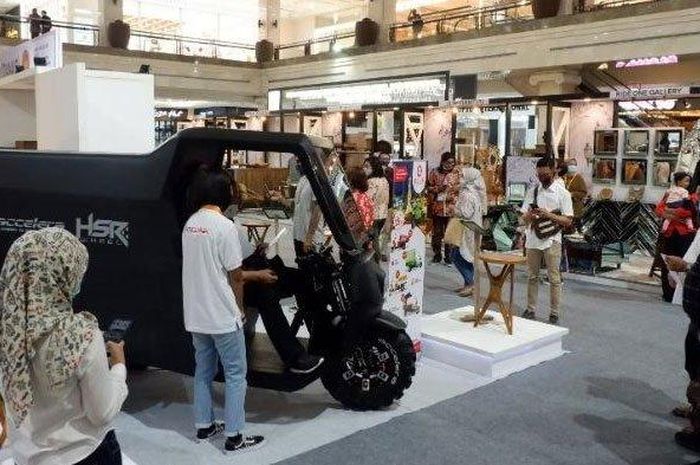 penampakan Gerobak listrik (Gelis) saat dikenalkan di ajang pameran model inovasi untuk UMKM Surabaya.