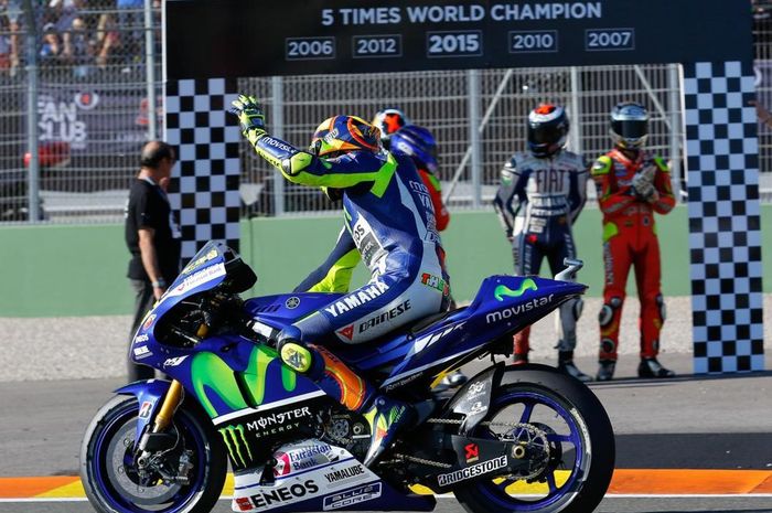 Selain raih banyak gelar juara, ternyata Valentino Rossi rajanya runner-up MotoGP