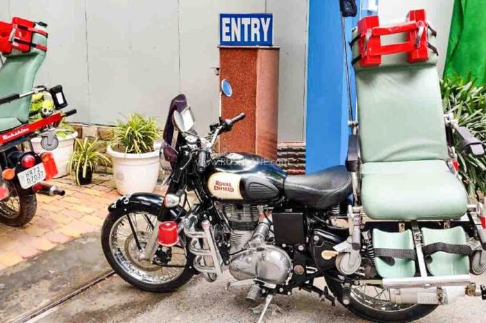 Bukan hanya asyik buat diajak sunmori, ternyata Royal Enfield Classic 350 juga cocok jadi ambulans, ini penampakannya