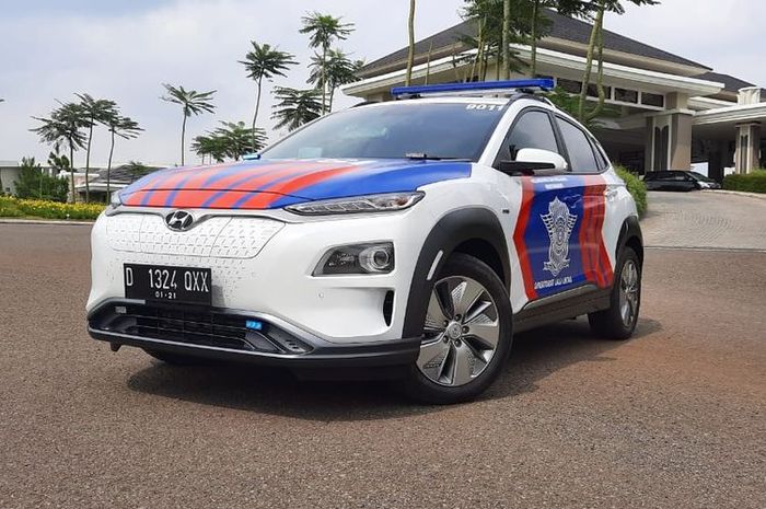 Hyundai Kona elektrik dimodifikasi sebagai mobil patwal