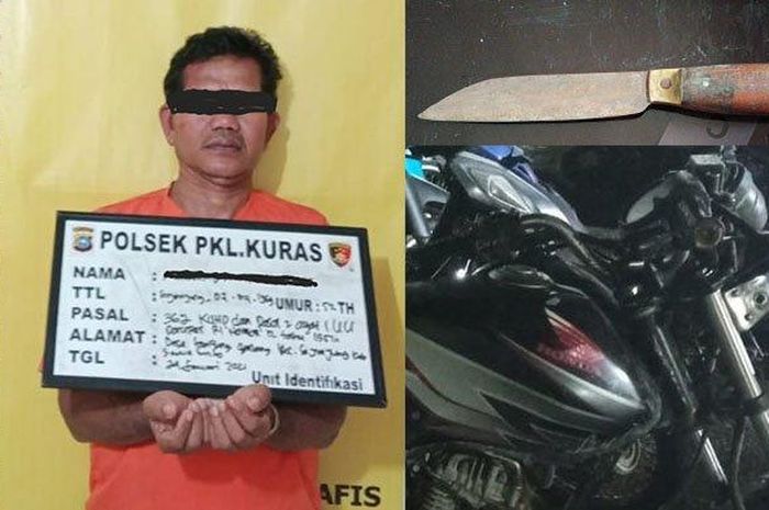 Pelaku pencurian yang gagal membawa kabur Honda MegaPro