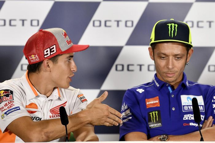 Marc Marquez dan Valentino Rossi memang punya intrik yang unik di MotoGP sejak mereka berseteru di 2015