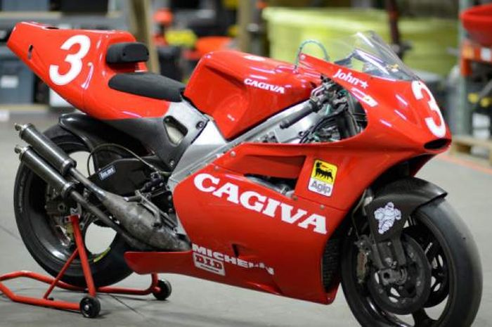 motor balap 2-tak 500 cc klasik Cagiva V593GP dilelang, cocok buat yang suka MotoGP jadul