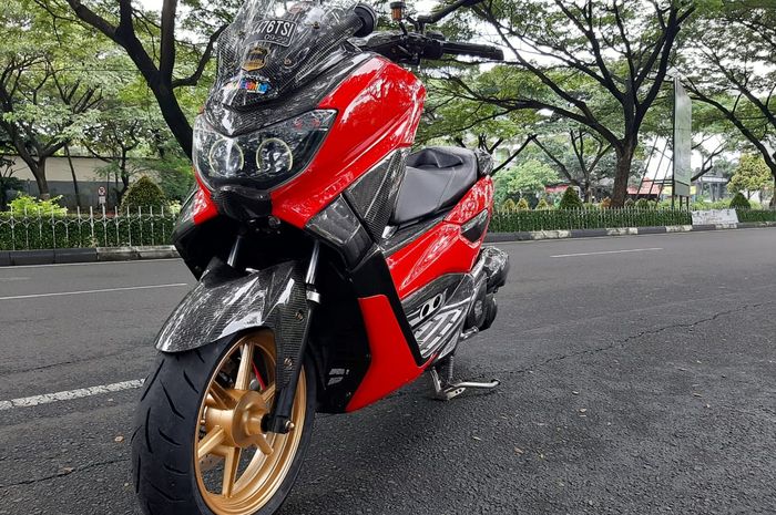 Yamaha NMAX modifikasi, headlamp depan pakai projector Fortuner VRZ