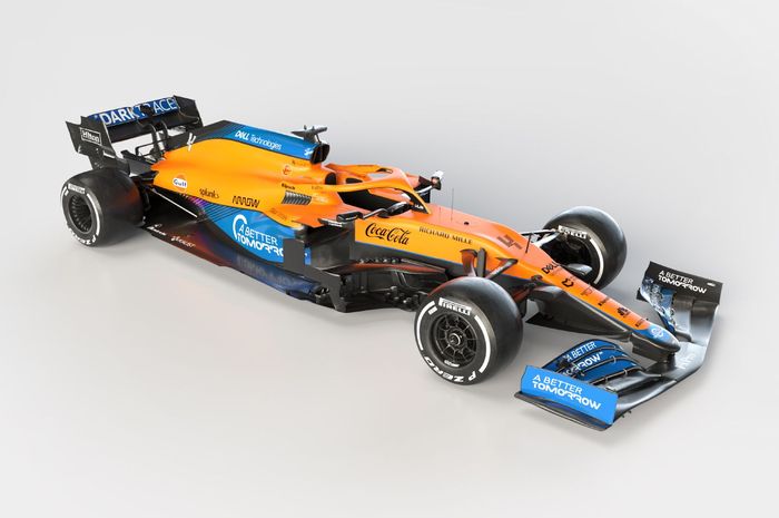 Tampilan baru mobil baru MCL35M tim McLaren di F1 2021