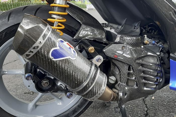 Knalpot racing Termighoni fullsystem, silencer pakai untuk Kawasaki Ninja 250cc FI