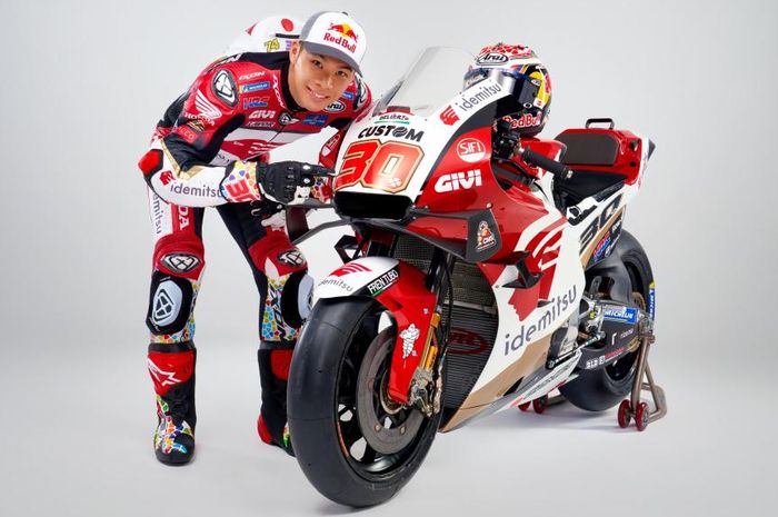 Takaaki Nakagami pamer livery barunya di MotoGP 2021, Sabtu (20/02/2021).