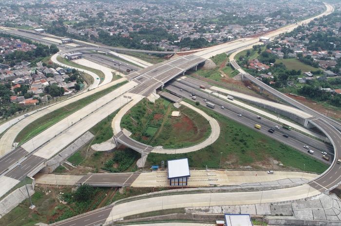 Ruas tol Cinere-Serpong seksi I, yang kontruksinya telah rampung secara fisik hingga Pamulang, Tangsel