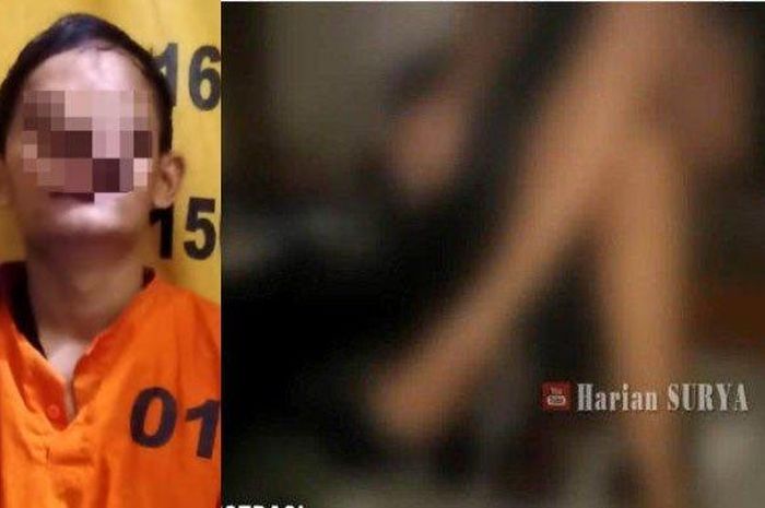 Saroni (28) tersangka pencuri motor teman kencan (kiri) dan foto ilustrasi (kanan). 