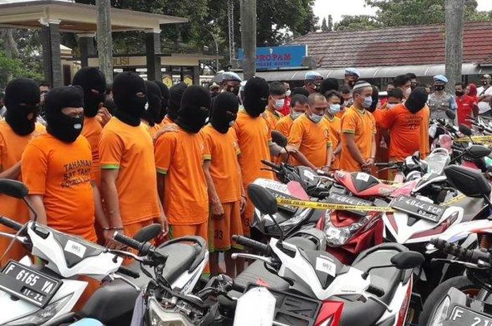 Sebanyak 60 pelaku curanmor beserta barang bukti diamankan Polres Bogor