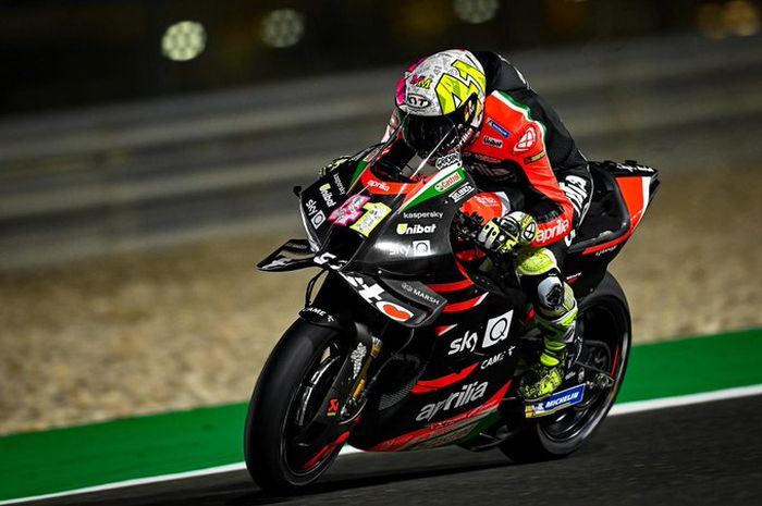 Pembalap tim Aprilia, Aleix Espargaro tercepat FP1 MotoGP Doha 2021