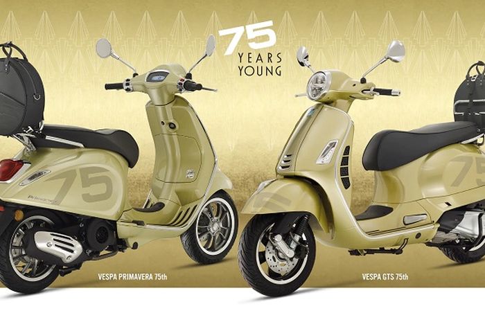 Vespa Primavera Giallo 75 dan Vespa GTS Giallo 75 .