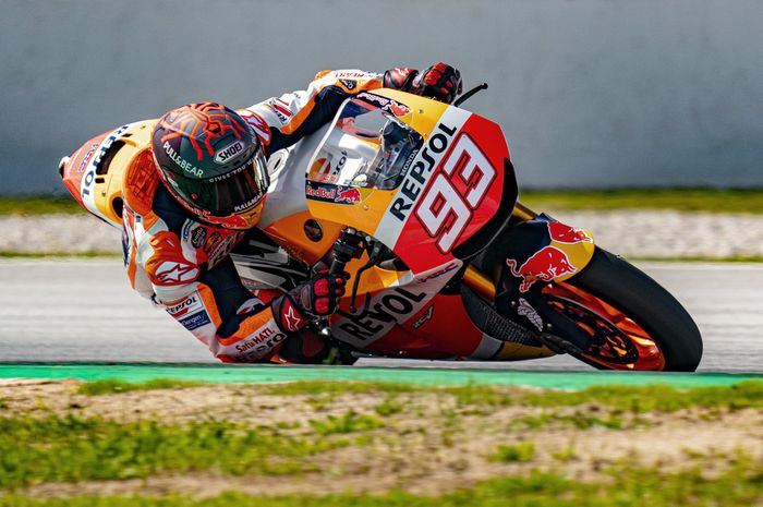 Marc Marquez ke trek lagi pakai Honda RC213V-S