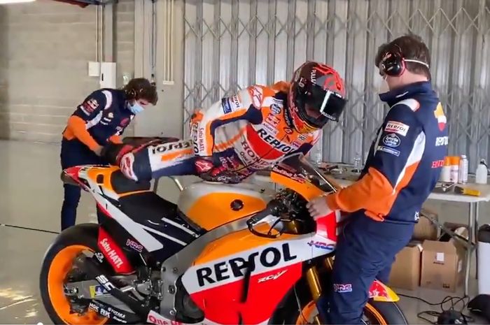 Marc Marquez beraksi lagi dengan RC213V-S, kali Ini di sirkuit Portimao, Portugal