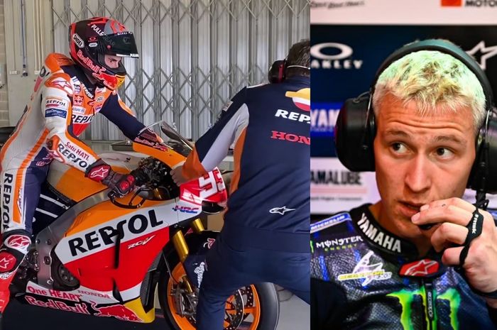Tahu Marc Marquez Latihan Di Sirkuit Fabio Quartararo Dia Pasti Akan Kembali Balapan Gridoto Com