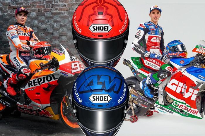 Marc Marquez dan Alex Marquez kembali pakai helm Shoei untuk 4 tahun ke depan