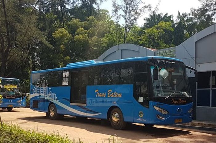 ilustrasi bus Trans Batam yang sudah tidal layak operasi.