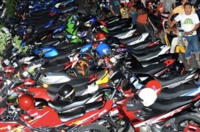 Ilustrasi motor yang disita polisi