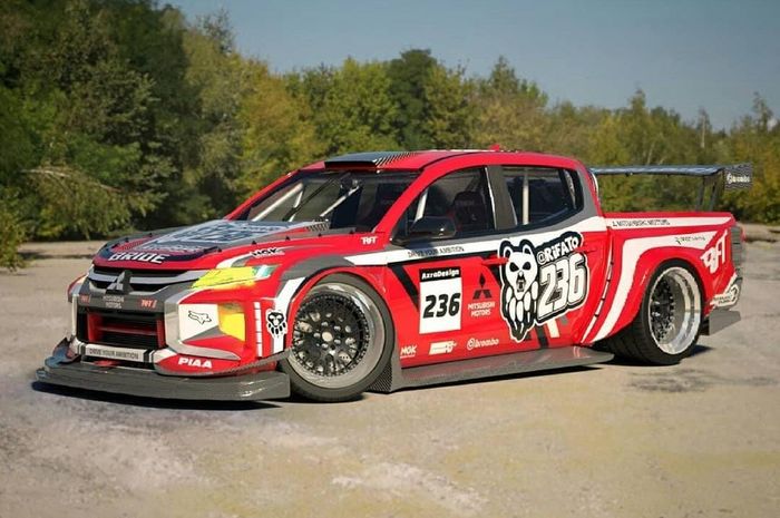 Modifikasi digital (digimods) Mitsubishi Triton Drift Car