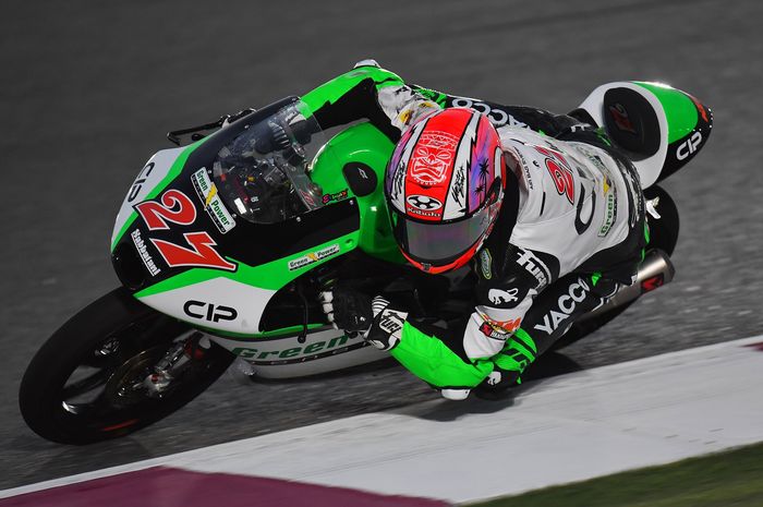 Pembalap CIP Green Power, Kaito Toba jadi yang tercepat di FP2 Moto3 Qatar 2021.