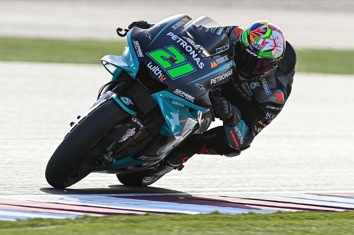 Franco Morbidelli sukses amankan podium tiga saat MotoGP Spanyol 2021, Minggu (02/05/2021). 