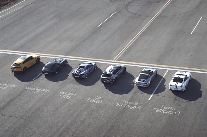 Adu kencang antara Kia EV6 GT lawan lima mobil lain yang performanya enggak kalah buas.