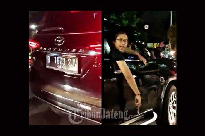 Aksi koboi jalnan pengemudi Fortuner setelah tabrak pemotor
