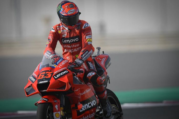 Kalah dari pembalap tim satelit di MotoGP Doha 2021, Francesco Bagnaia salahkan diri sendiri