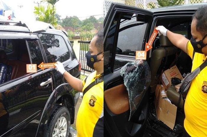 Kijang Innova dan Pajero Sport sekaligus jadi sasaran pecah kaca saat pemilik sedang parkir di Masjid untuk sholat Jumat