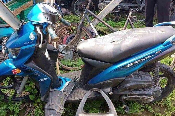 Yamaha Mio Soul yang terlibat kecelakaan di jalan Slamet Riyadi Solo diamankan polisi