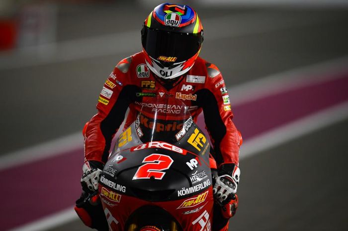 Pembalap 'Tim Indonesia', Gabriel Rodrigo tampil mengesankan di sesi FP2 Moto3 Portugal 2021.