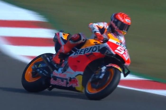 Marc Marquez langsung tembus tiga besar pada FP1 MotoGP Portugal (16/4). 