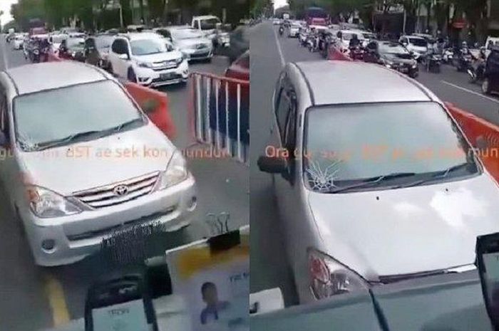 Viral video Toyota Avanza menerobos jalur Batik Solo Trans (BST) di Jalan Slamet Riyadi Solo