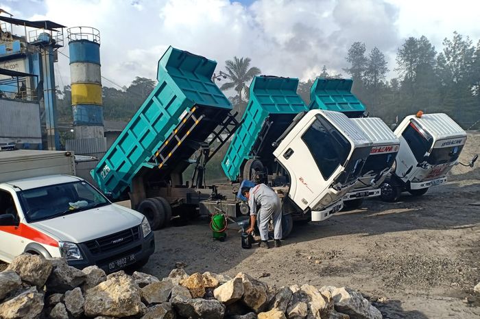 Ilustrasi layanan purna jual Isuzu di lokasi pelanggan.