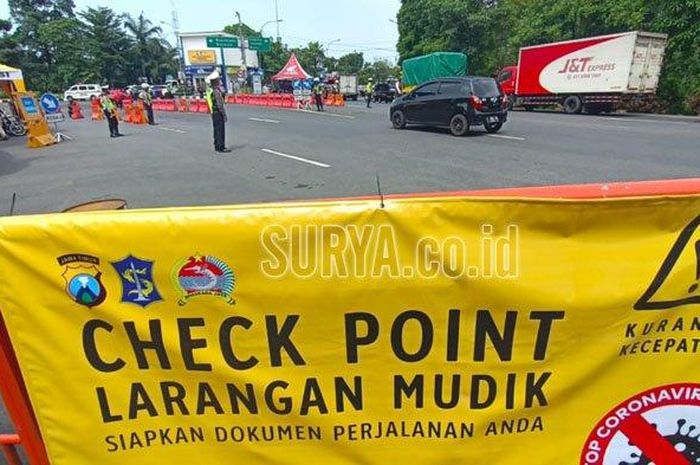 lokasi pembagian pemeriksaan kendaraan di pos check point sesuai pelat nomor.