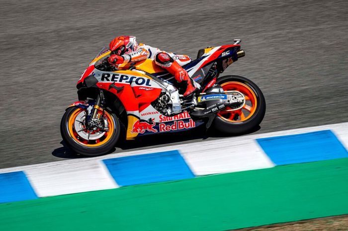 pembalap Repsol Honda, Marc Marquez memimpin di FP3 MotoGP Prancis 2021