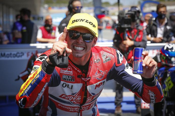 Fabio Di Giannantonio berhasil menang di Moto2 Jerez 2021