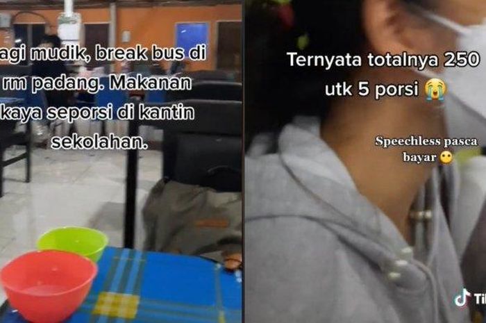 Viral video ungkapan kekecewaan pemudik saat makan di tempat pemberhentian bus dengan harga selangit.  
