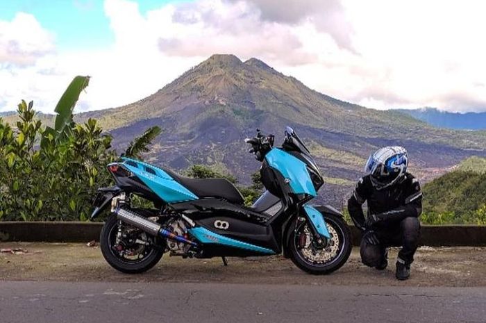 Yamaha XMAX rombak mesin jadi 344cc langganan touring antar pulau Indonesia