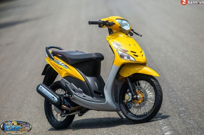 Modifikasi Yamaha Mio lawas, segar kembali bertabur part kece.